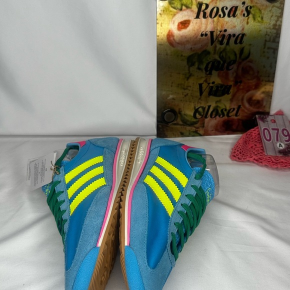 NWT Adidas SL 72 OG Sky Rush/Solar Yellow/Lucid Pink Sneakers Size 8 - Picture 11 of 15
